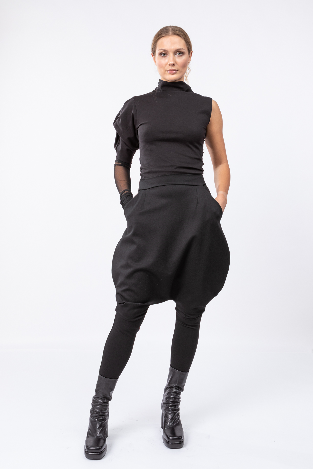 Low crotch breeches pants - obrazek 8