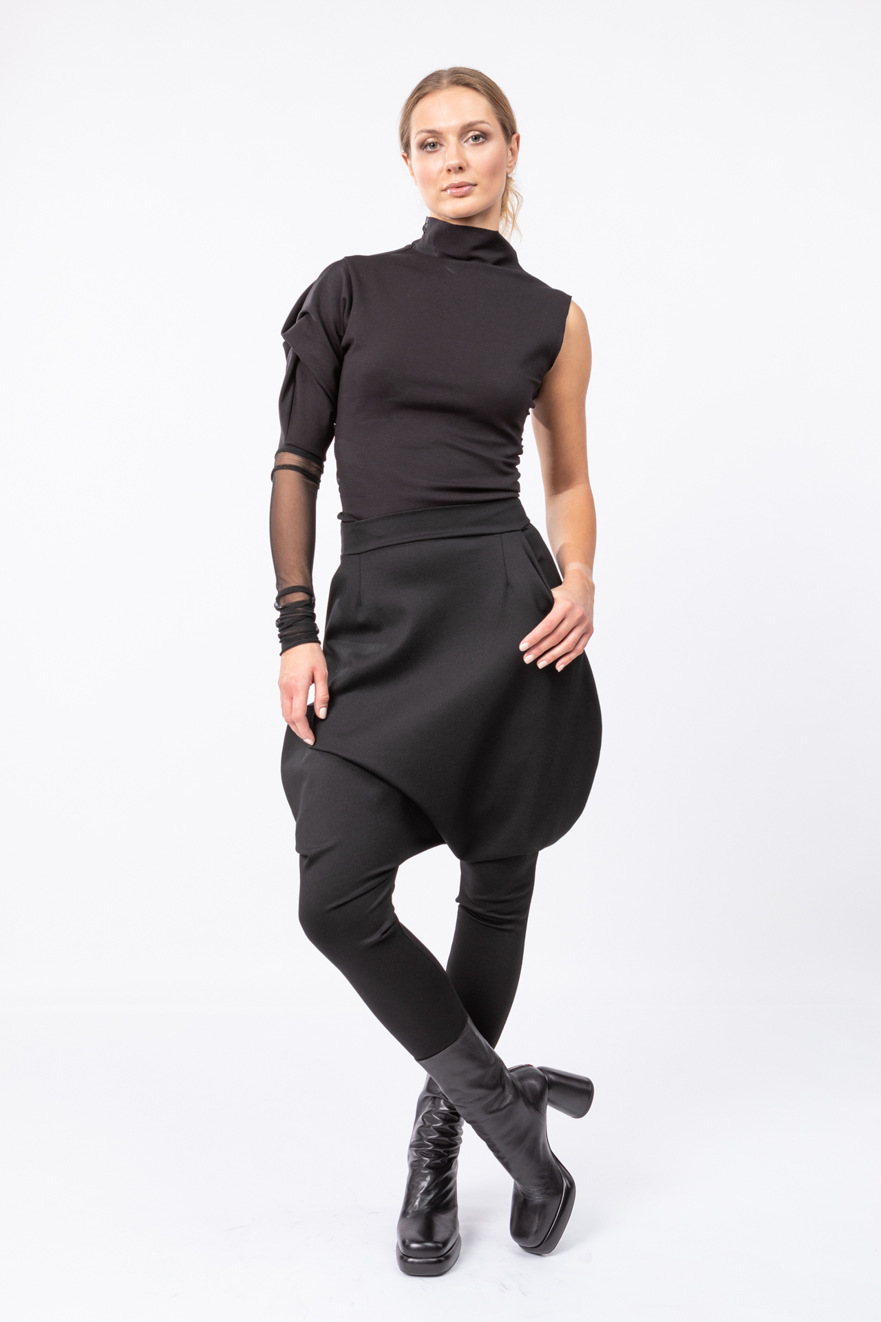 Low crotch breeches pants - obrazek 9