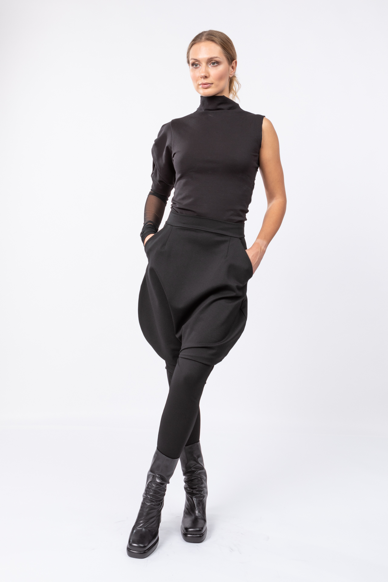 Low crotch breeches pants - obrazek 4