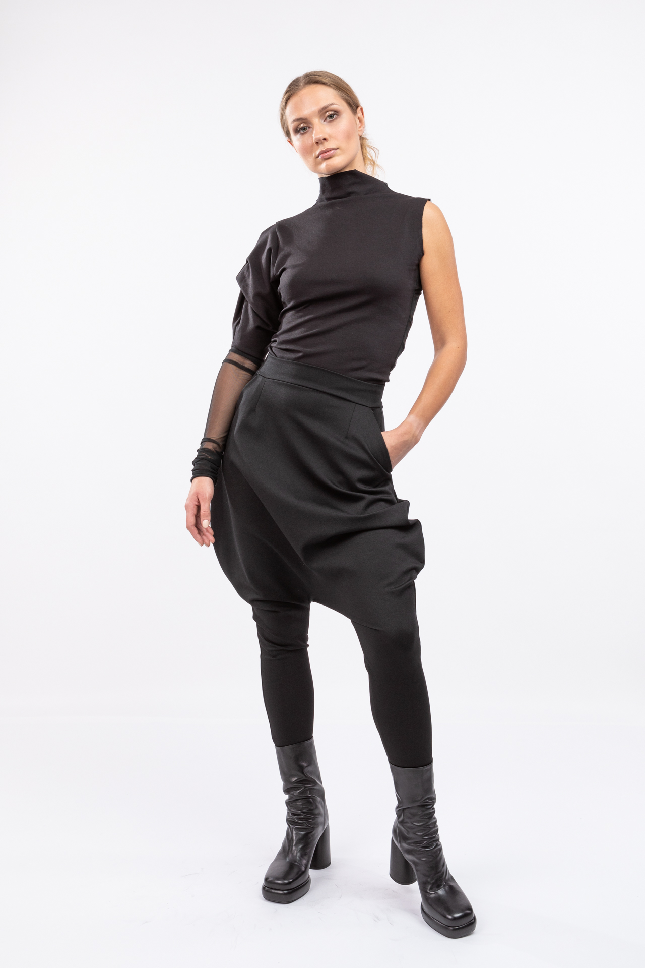 Low crotch breeches pants - obrazek 7