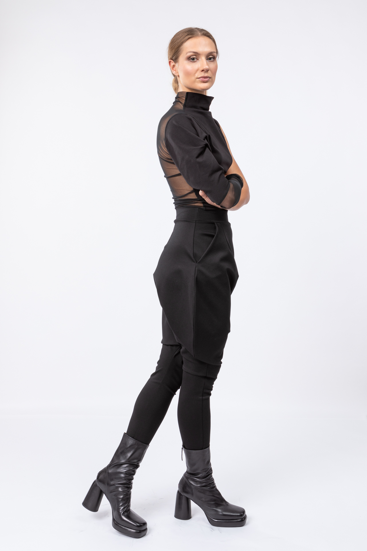 Low crotch breeches pants - obrazek 6