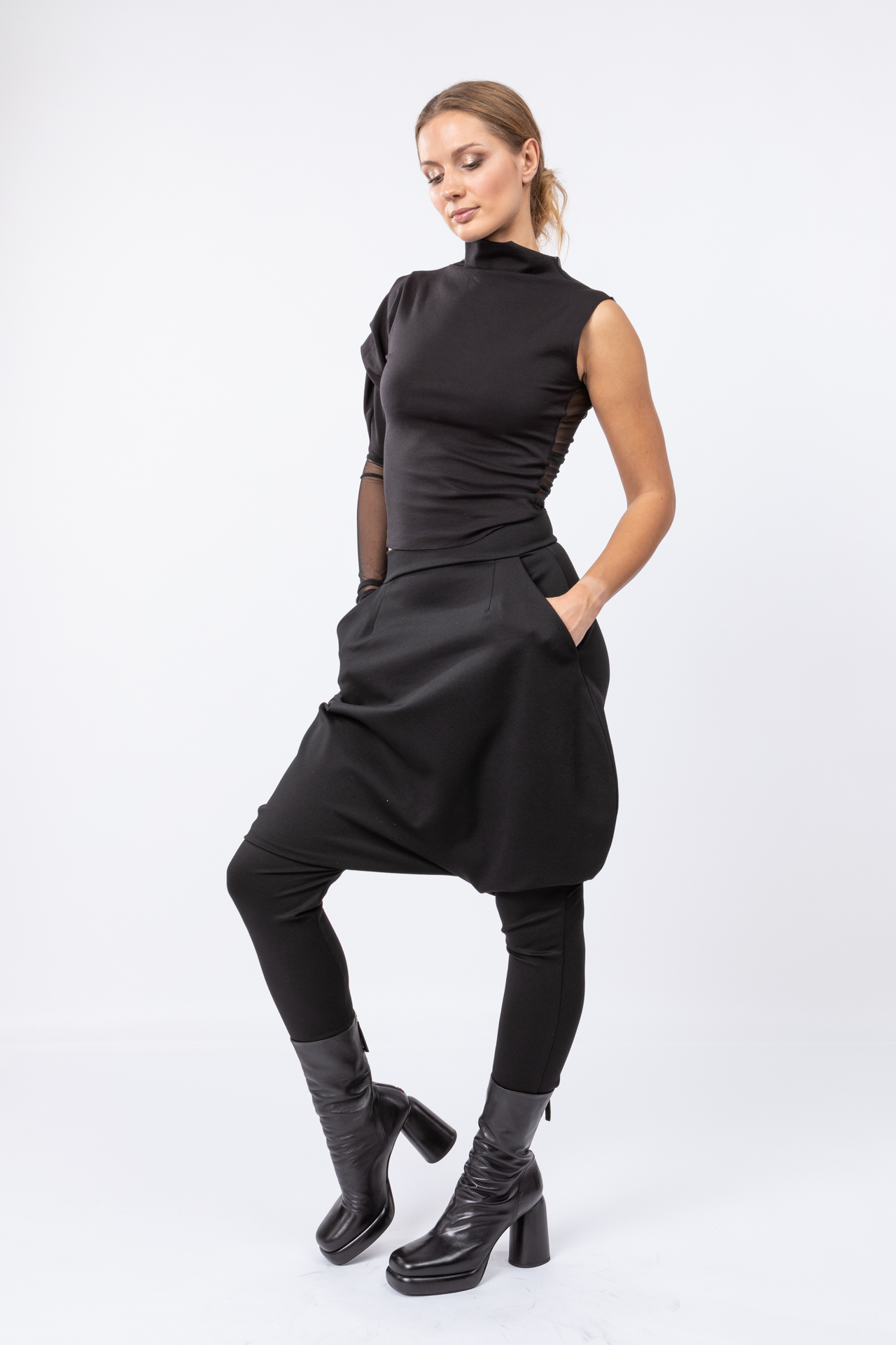 Low crotch breeches pants - obrazek 10